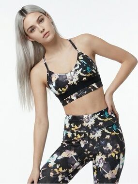 NIKE | Dri Fit Multicolor Floral Y Back Sports Bra Women’s Size Small